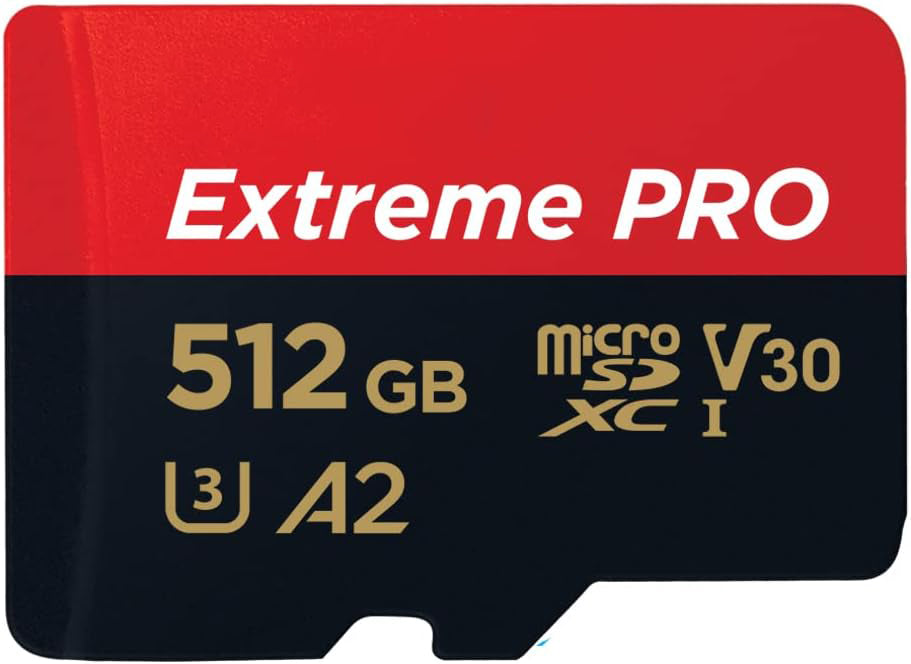 512GB Extreme Micro SDXC UHS-I Memory Card with Adapter - Up to 190MB/s (Used)