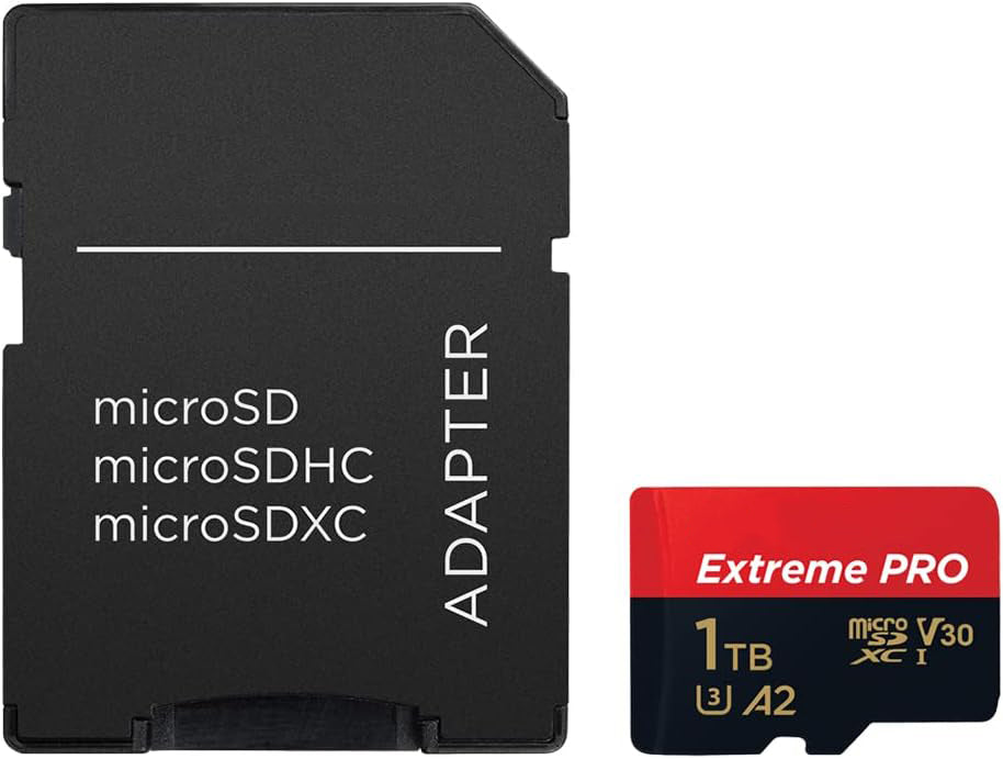 1TB Extreme Micro SDXC UHS-I Memory Card with Adapter - Up to 190MB/s (Used)